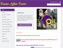 Tablet Screenshot of canineaffaircenter.com